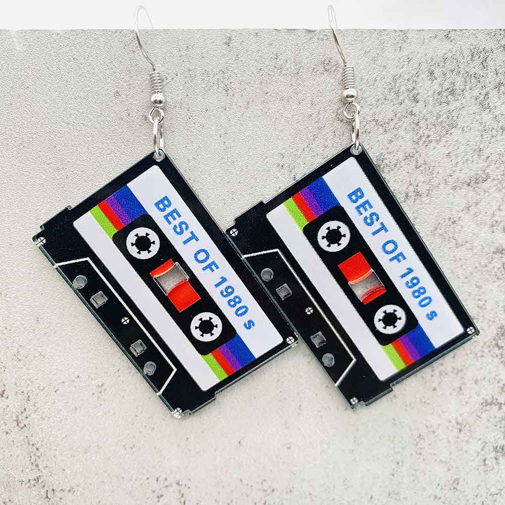 Vintage Cassette Tape Earrings - Women'S Accessories In The 90S reseña y precio