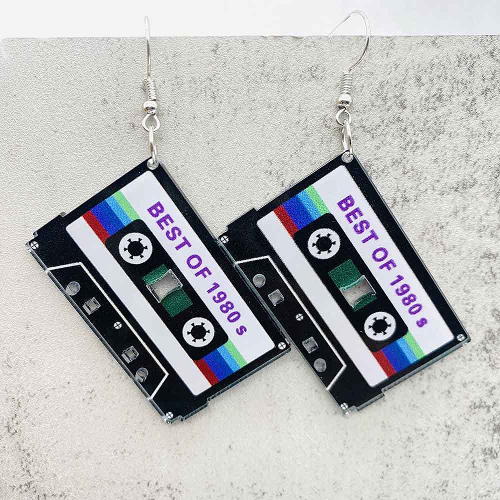 Vintage Cassette Tape Earrings - Women'S Accessories In The 90S reseña y precio
