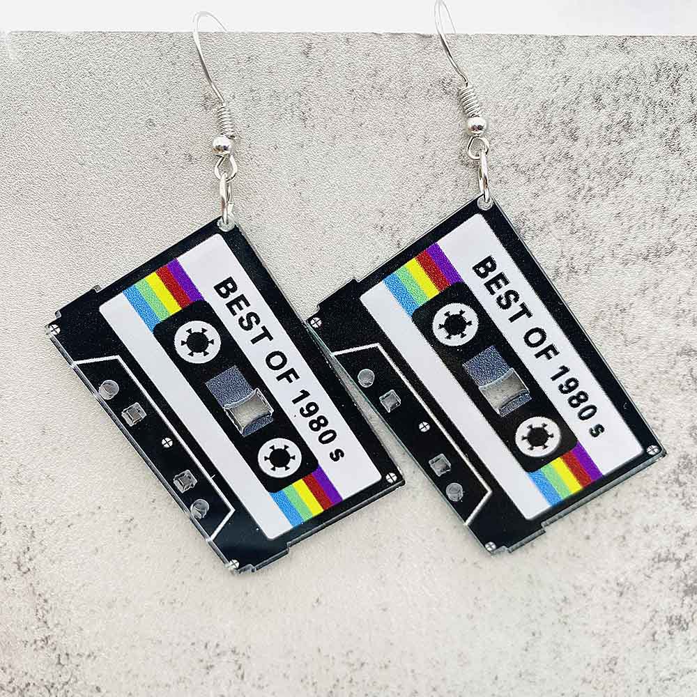Vintage Cassette Tape Earrings - Women'S Accessories In The 90S reseña y precio