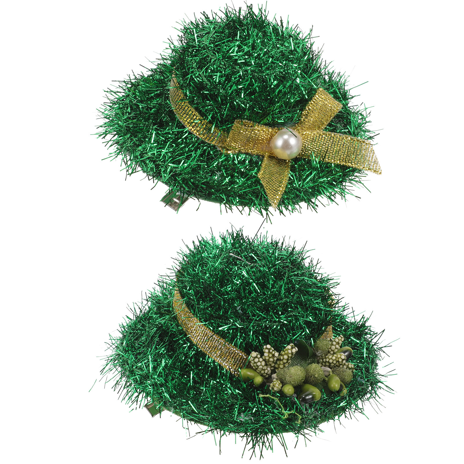 2Pcs Green Hat Hair Clips Top  - Women Accessories Bouquet reseña y precio