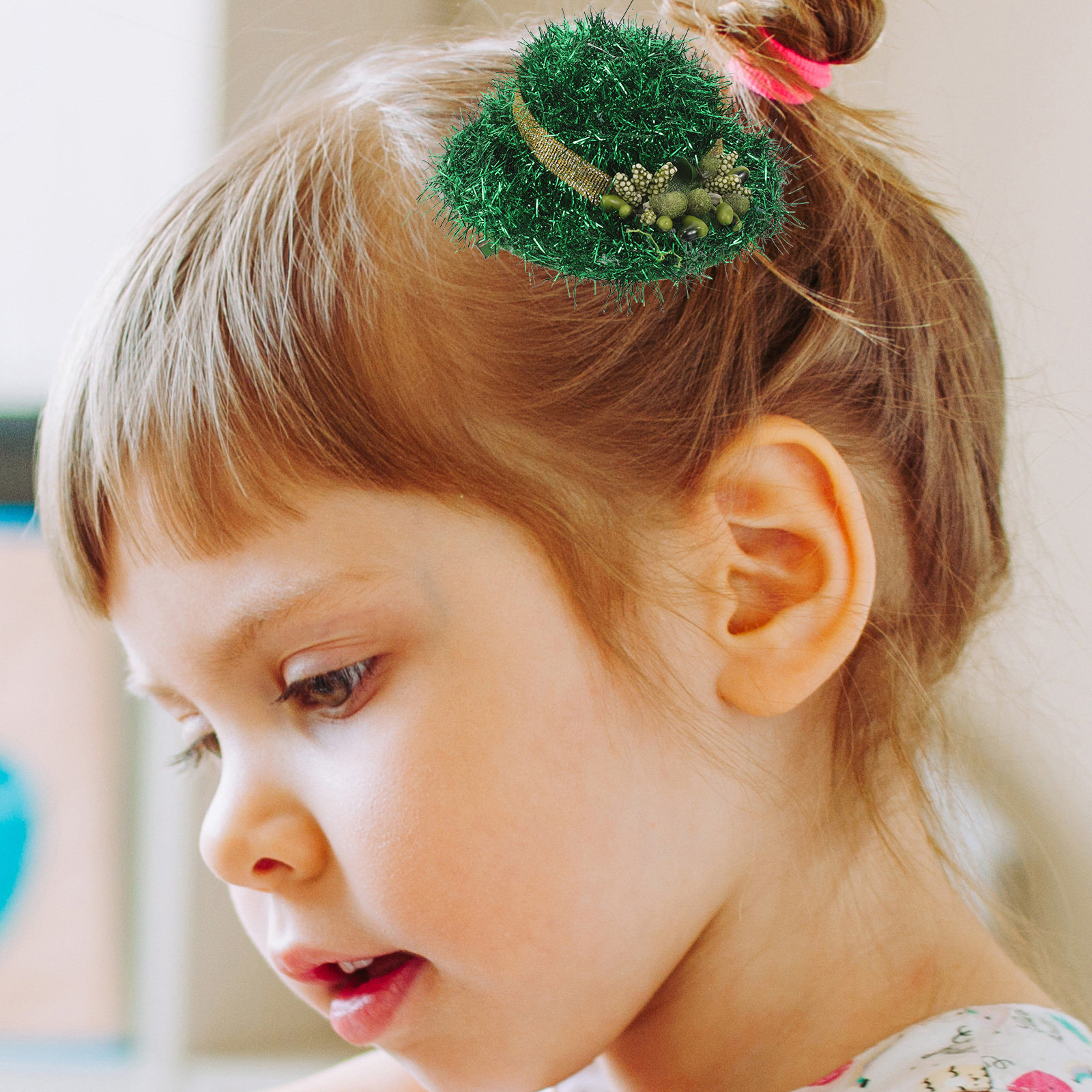 2Pcs Green Hat Hair Clips Top  - Women Accessories Bouquet reseña y precio