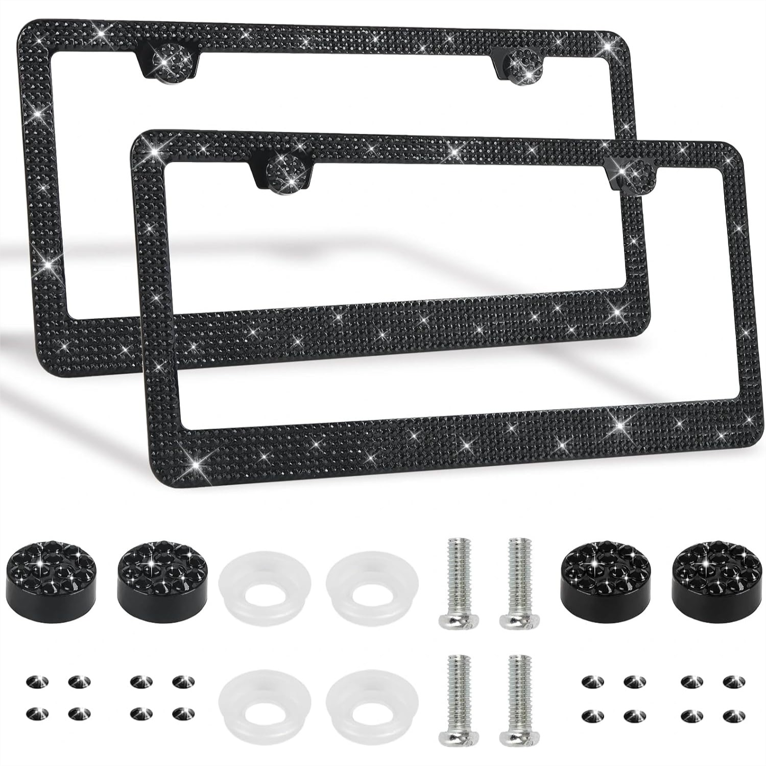 2 Pack Bling License Plate Fra - Women Accessories Usa reseña y precio