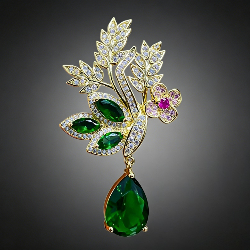 Fashion Green Yellow Leaves Fl - Women Accessories Bouquet reseña y precio