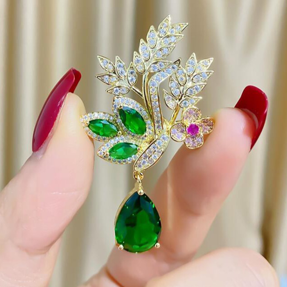 Fashion Green Yellow Leaves Fl - Women Accessories Bouquet reseña y precio
