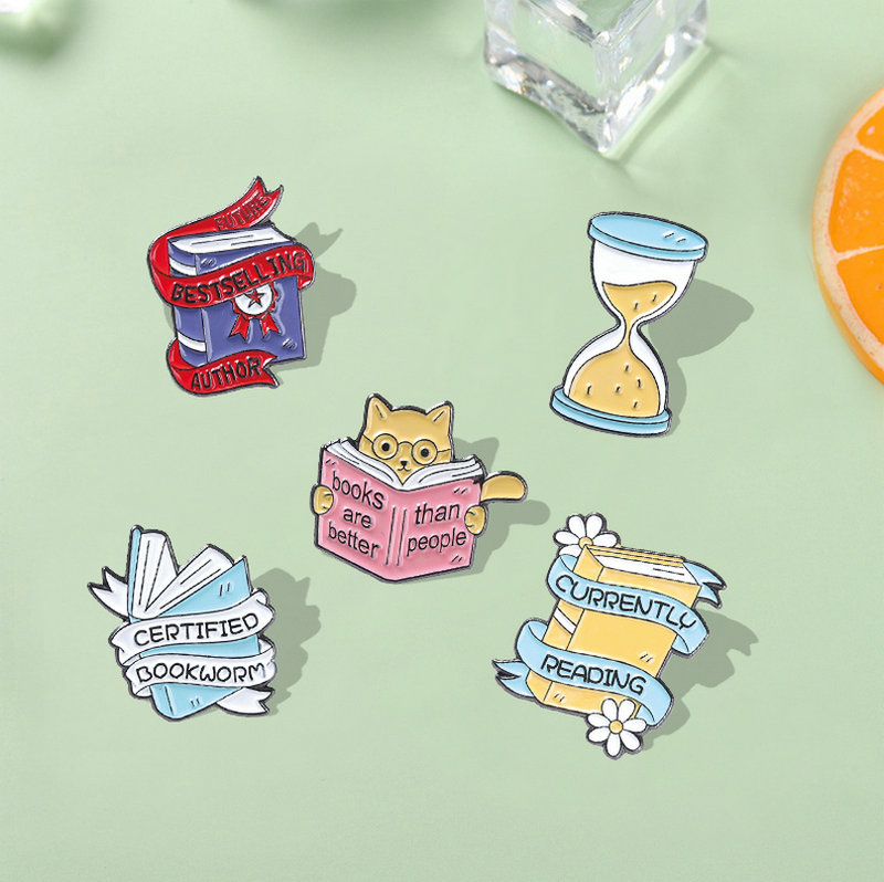 Book Enamel Pins Book Quote Ba - Women Accessories Quotes reseña y precio