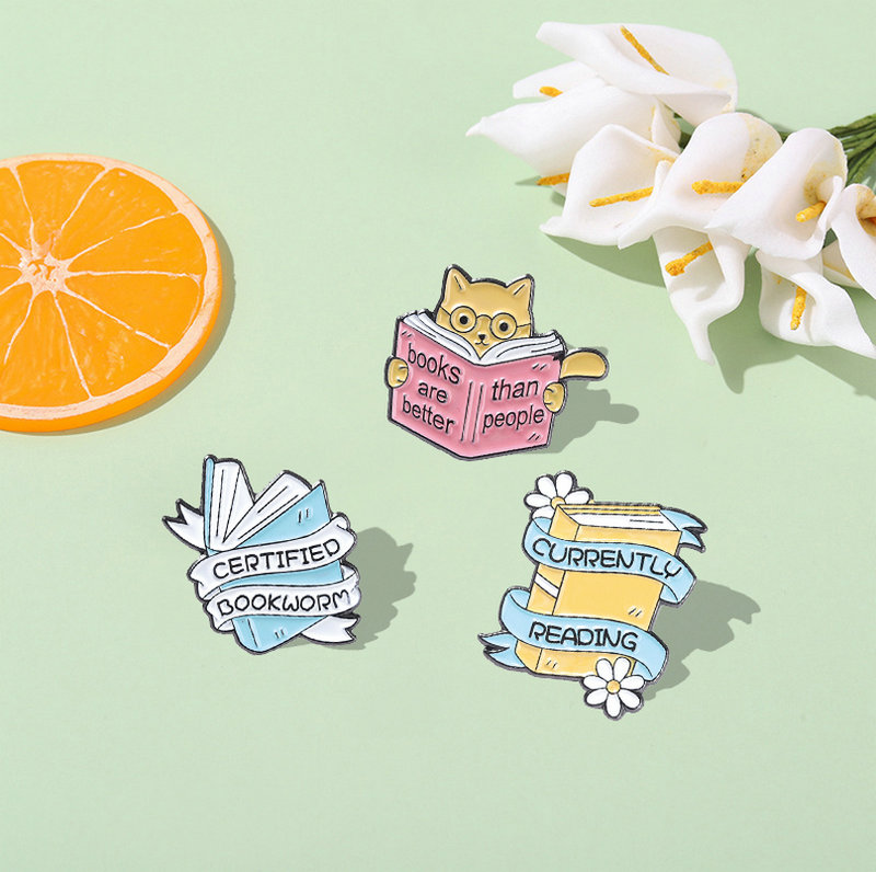 Book Enamel Pins Book Quote Ba - Women Accessories Quotes reseña y precio