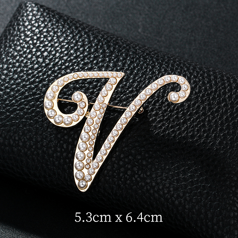 English Letters A-Z Pearl Broo - Women Accessories In English reseña y precio
