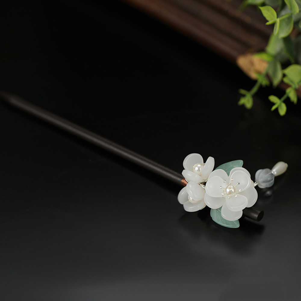 Retro Flower Hairpin With Pear - Hair Fork Stick reseña y precio
